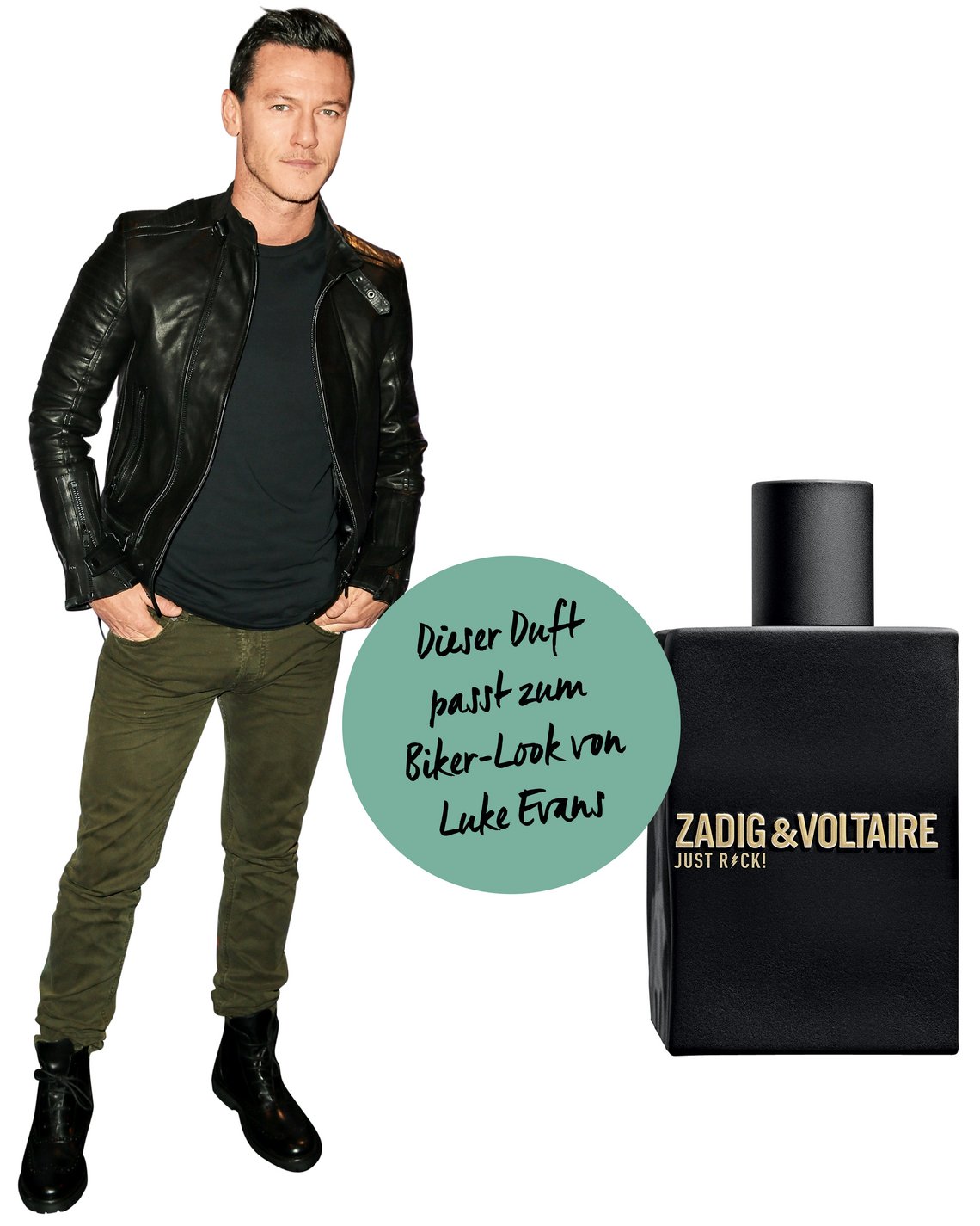 Schauspieler Luke Evans; „Just Rock!“ von Zadig &amp; Voltaire